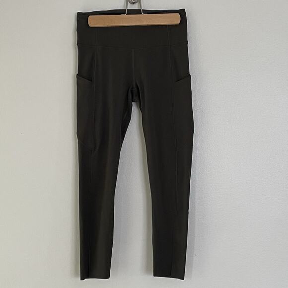 Lululemon Fast Free High-Rise 23" Leggings Nulux W6BCXS Dark Olive Green 6 - Picture 1 of 5